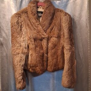 Glamour Women's Brown Faux Fur Teddy Jacket